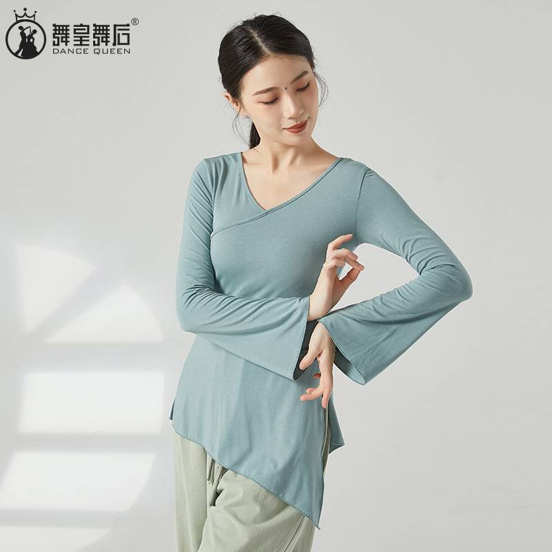 2024 Summer New Fan Sleeve Dance Services Classical Dance Practice Female Adult Loose Ethnic Dance Body