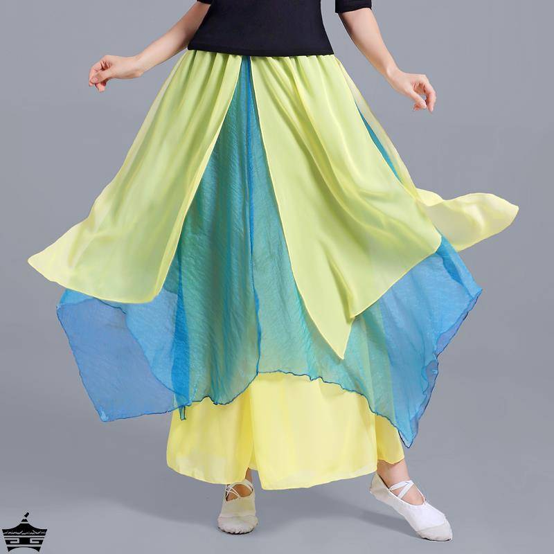 Classical Dance Dance Funmore Lace Taucers Top, Gaunt Skirt Skirts, Female Chinese Style National Dance Modern Dance Service