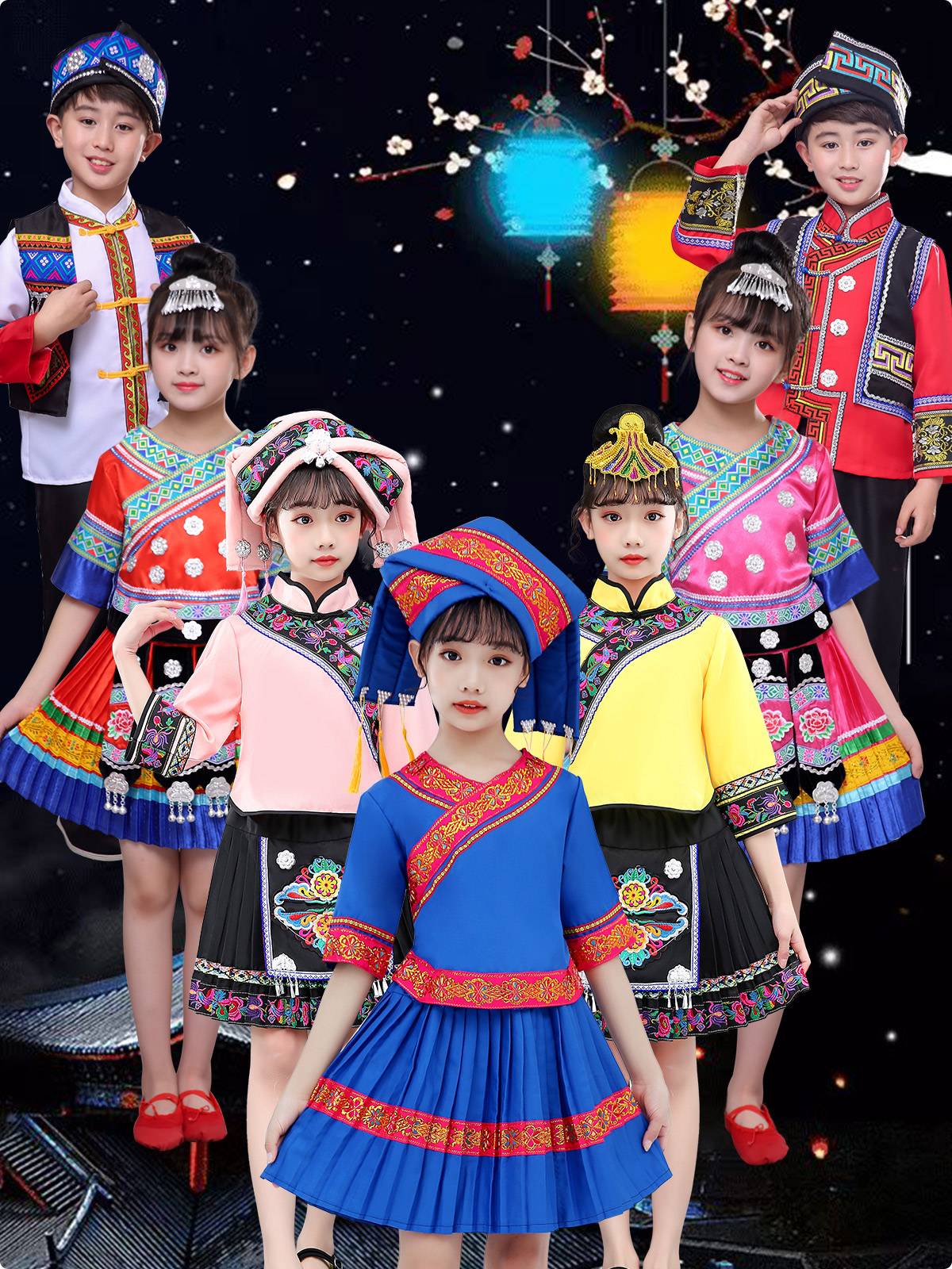 Children's Day Performance Services 56 Ethnic United Children's Miao and Dai Li Yi Dance Kindergarten Performance Service