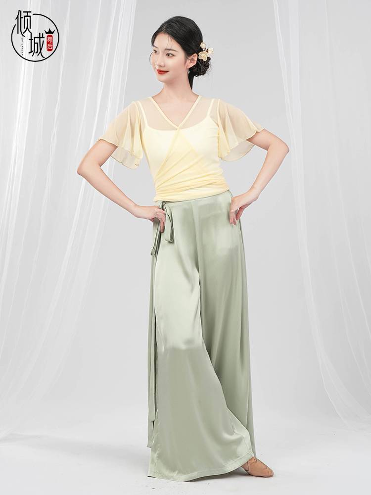 Qingcheng Dance Classical Dance Clothing Counterborn Sleeve Dance Dance Dance Dance Chinese Dance China Dance Ferry Summer Short Sleeve Top