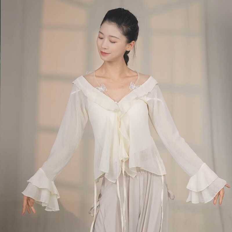 Classical dance loose, thin fairy temperament dance clothes, top Chinese dance national dance modern dance teacher practice service