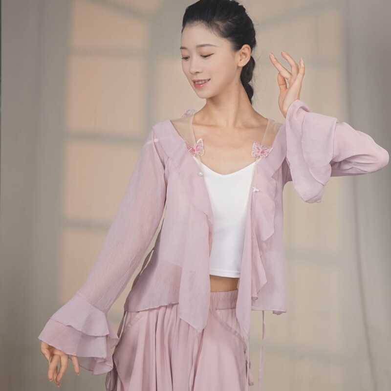 Classical dance loose, thin fairy temperament dance clothes, top Chinese dance national dance modern dance teacher practice service