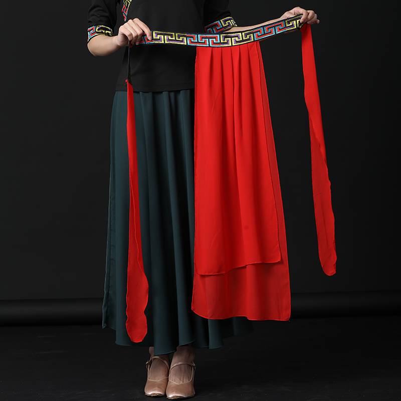National Performance Clothing Jacking Colorful Padlier Belt Tibetan Plofn Tibetan Inner Mongolia Inner Mongolia Skatari Women