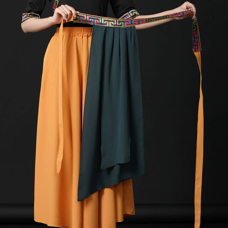 National Performance Clothing Jacking Colorful Padlier Belt Tibetan Plofn Tibetan Inner Mongolia Inner Mongolia Skatari Women