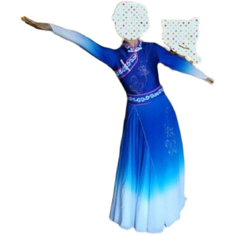 New Mongolian Stage Performance Clothing Female Modern Minority Wind Wind Delown Adult Art Test Dance Dance Skirt
