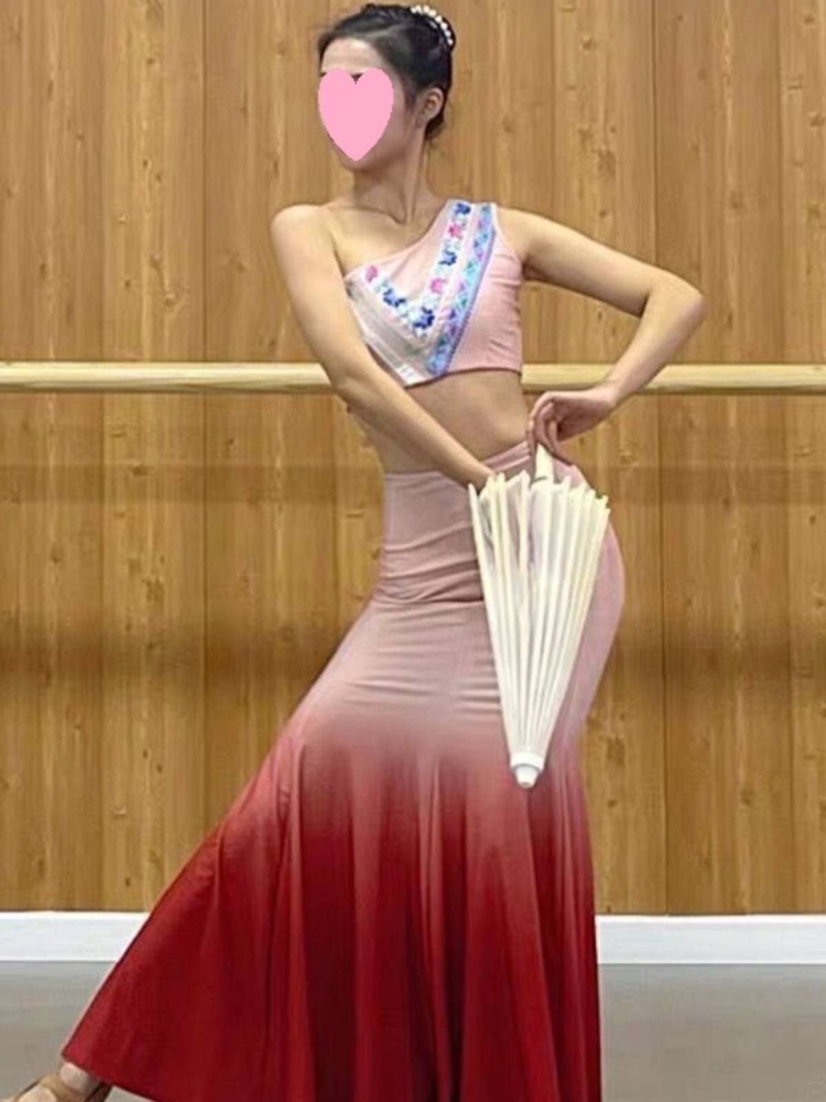 Dai dance clothing female adult performance dress dance skirt long skirt peacock dance art test fishtail half body skirt