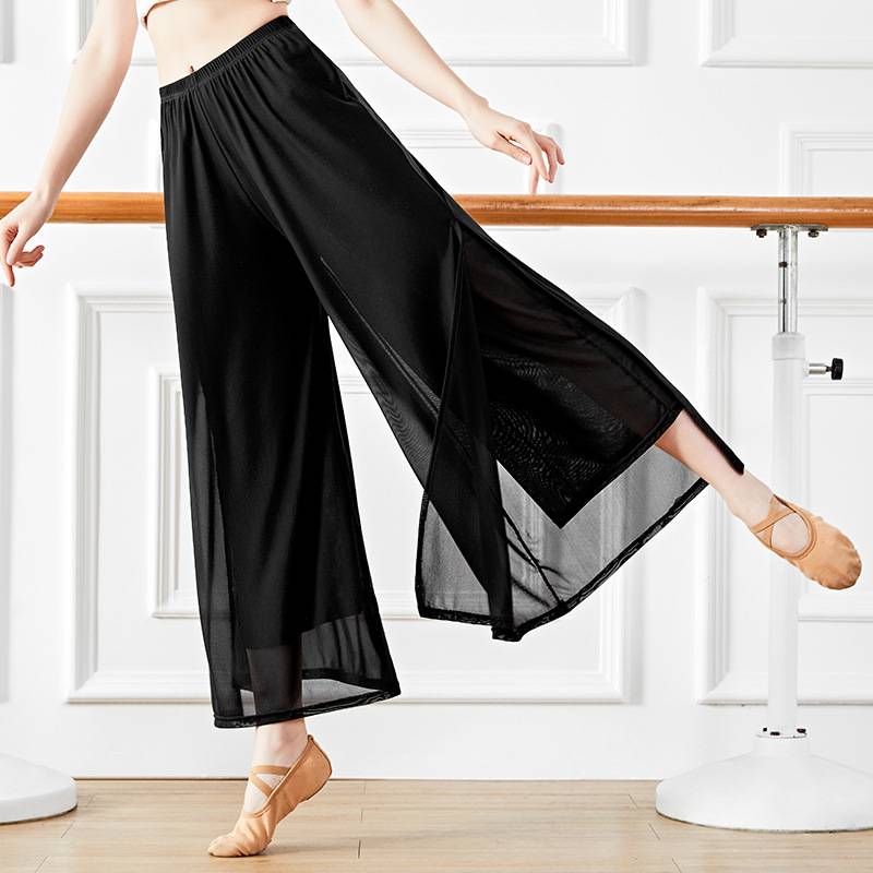 Dance wide -leg pants Chinese classical national dance practice pants are thin adult square dance elegant gauze pants female