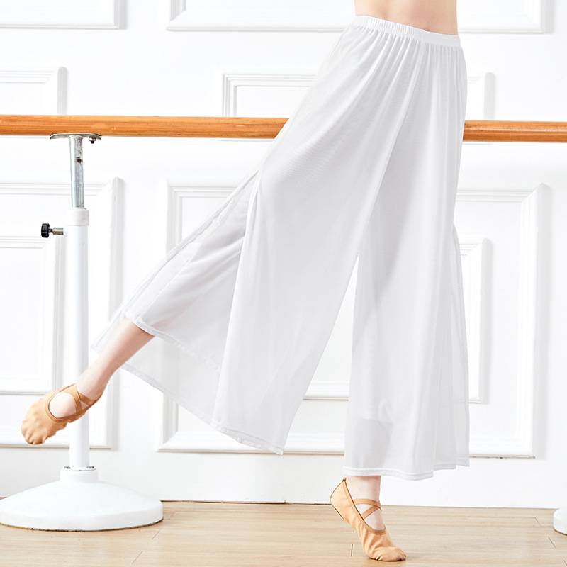 Dance wide -leg pants Chinese classical national dance practice pants are thin adult square dance elegant gauze pants female
