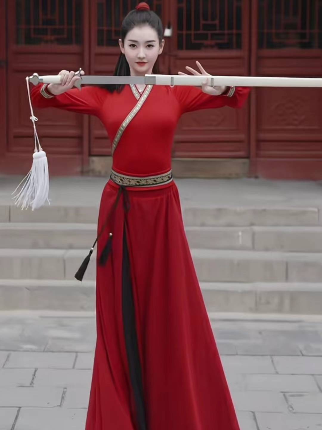 Hua Mulan Performance Dance Club Classical Art Gao National style retro skirt street dance Mongolian Chinese style dance installation