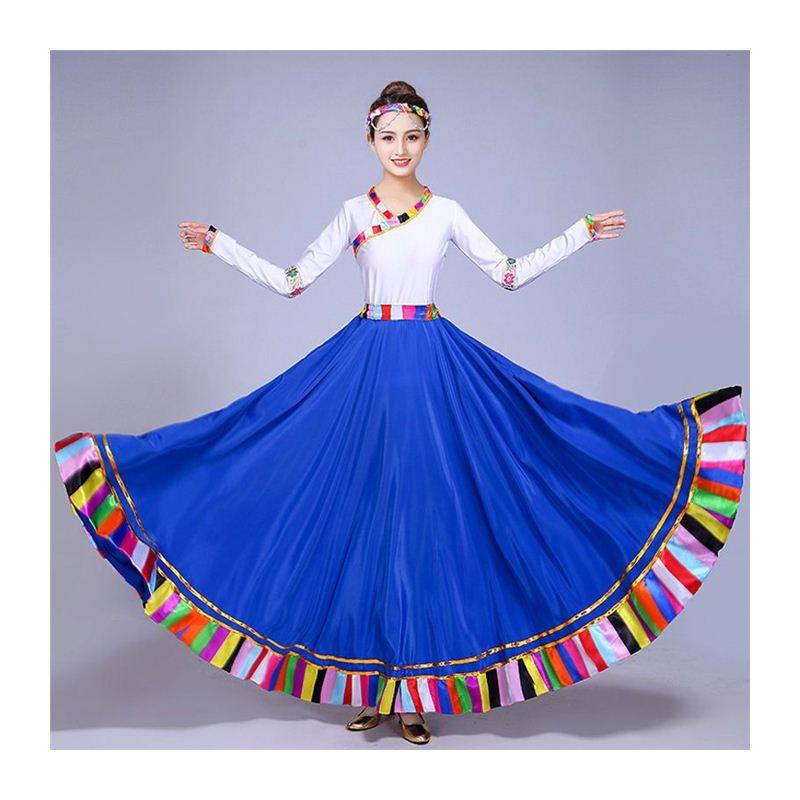 Douyin same Tibetan dance performance clothing women's square dance clothing new set table U to play people's style