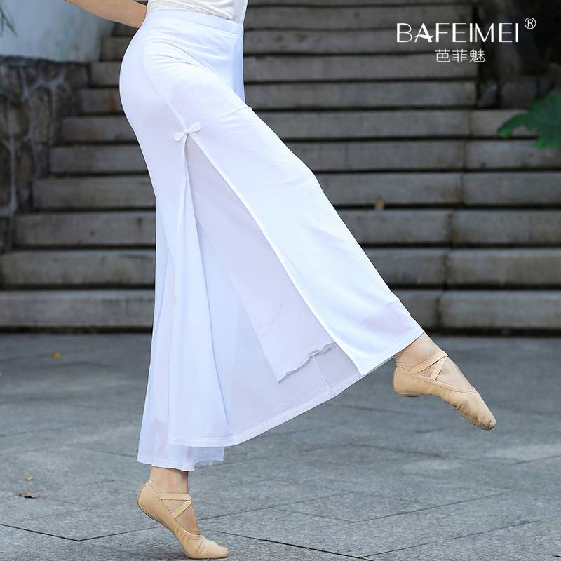 Classical dance wide -leg pants elegant split gauze pants female adult new Chinese style national dance pants classical dance pants