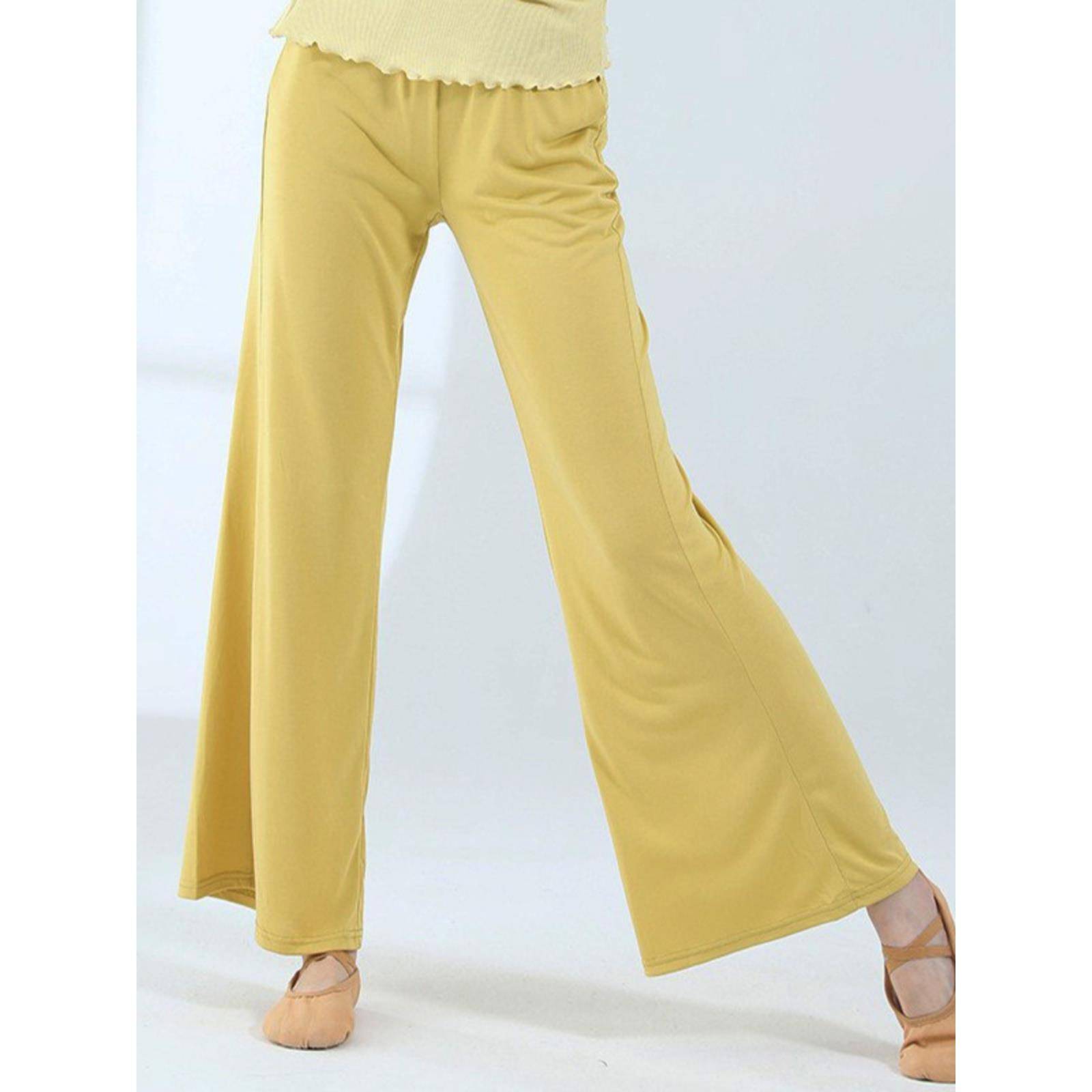 Dance pants practice pants loose pants straight pants Modern dance ethnic dance wide -leg pants plus long art test training Chinese dance