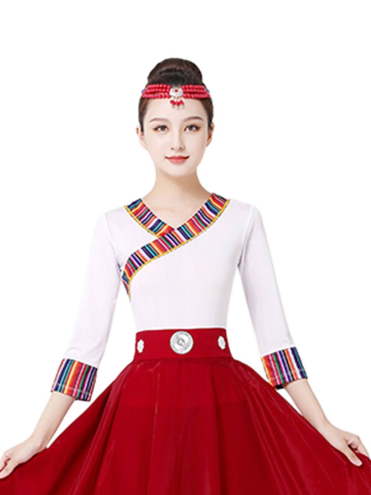 The Tibetan Dance Show, the dress girl in the Garment Square