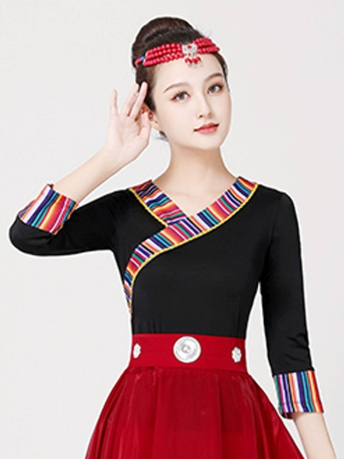 The Tibetan Dance Show, the dress girl in the Garment Square