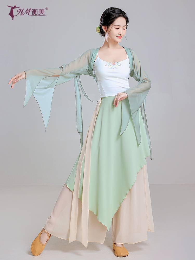 Classical dance clothing top female elegant butterfly fairy qi outer gauze body rhyme training clothes Chinese style watch performance clothing