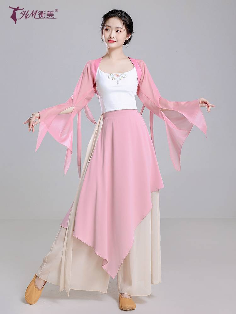 Classical dance clothing top female elegant butterfly fairy qi outer gauze body rhyme training clothes Chinese style watch performance clothing