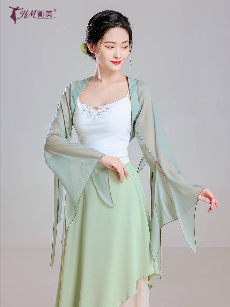 Classical dance clothing top female elegant butterfly fairy qi outer gauze body rhyme training clothes Chinese style watch performance clothing