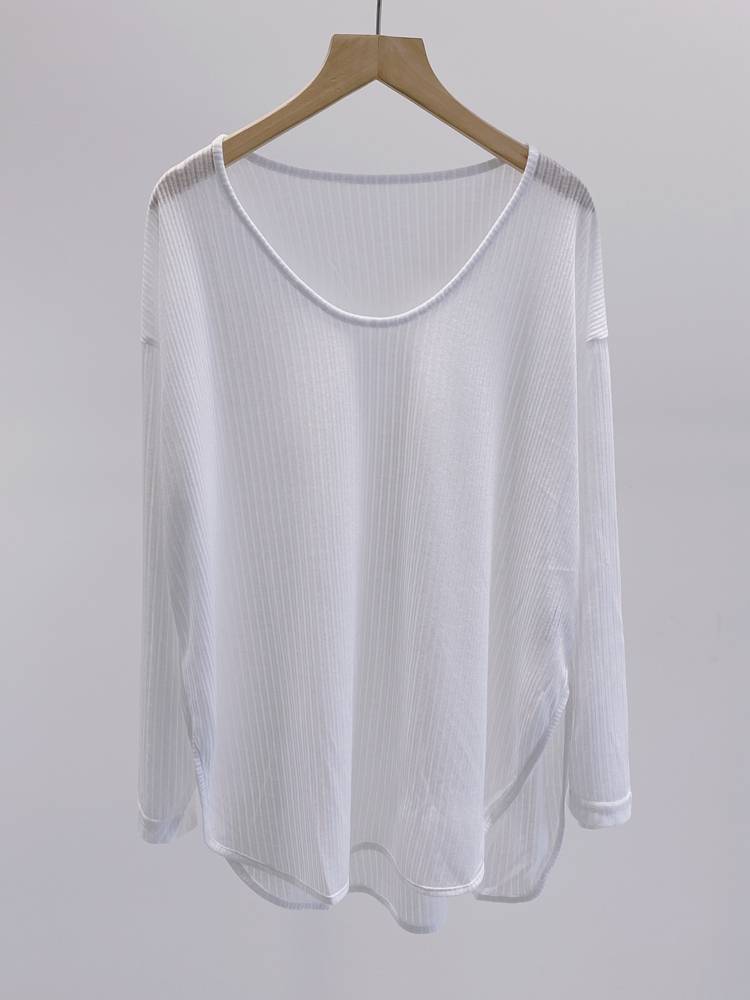Loose perspective modern dance service long -sleeved blouse Classical dance Chinese dance national dance exercise students student training uniforms