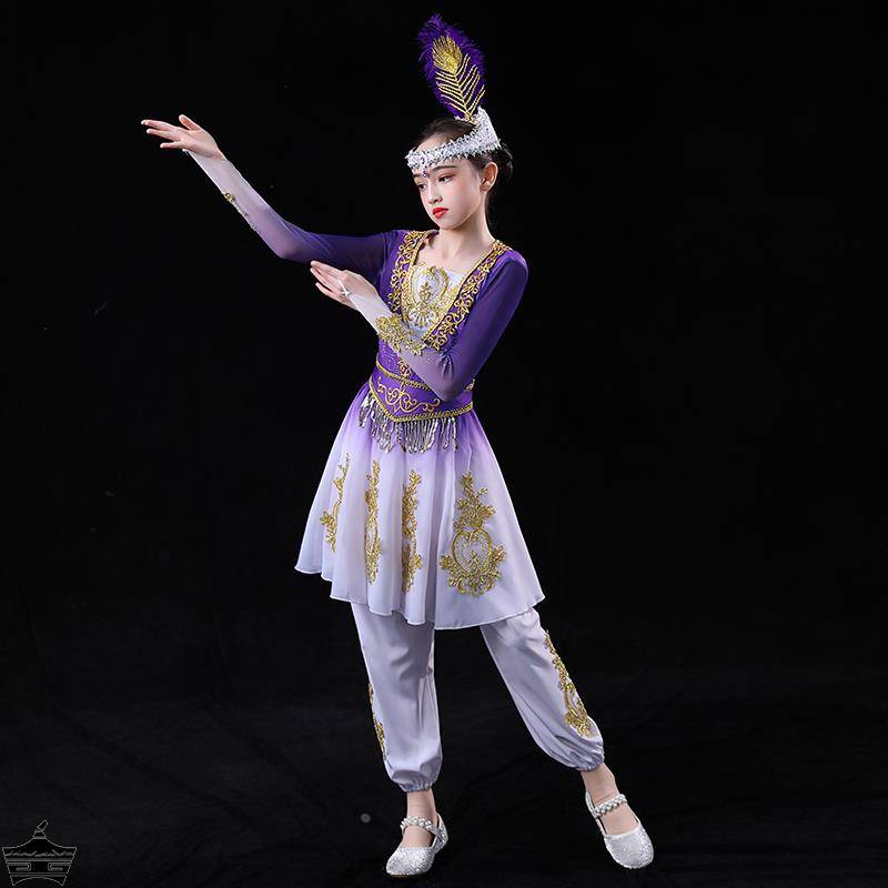 Xinjiang Dance Performance Services Children's Uighur Costume Ubon National Dance Vitamin Girl Girl Girl Girl Dance Service