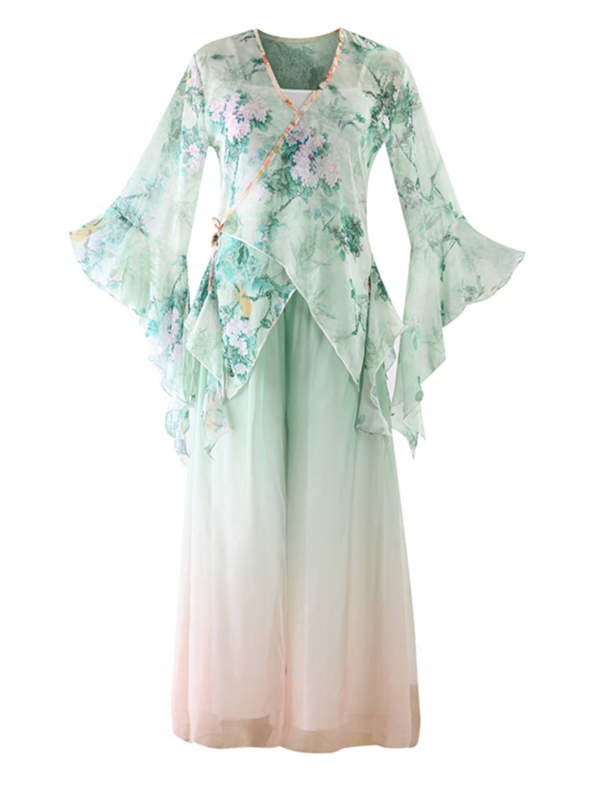 Female Classical Dance Performance Services Flower Chinese Dance National Dance Practice Dress Dance Dance Dance Gargam Ancient Fan Fan Dance Clothing