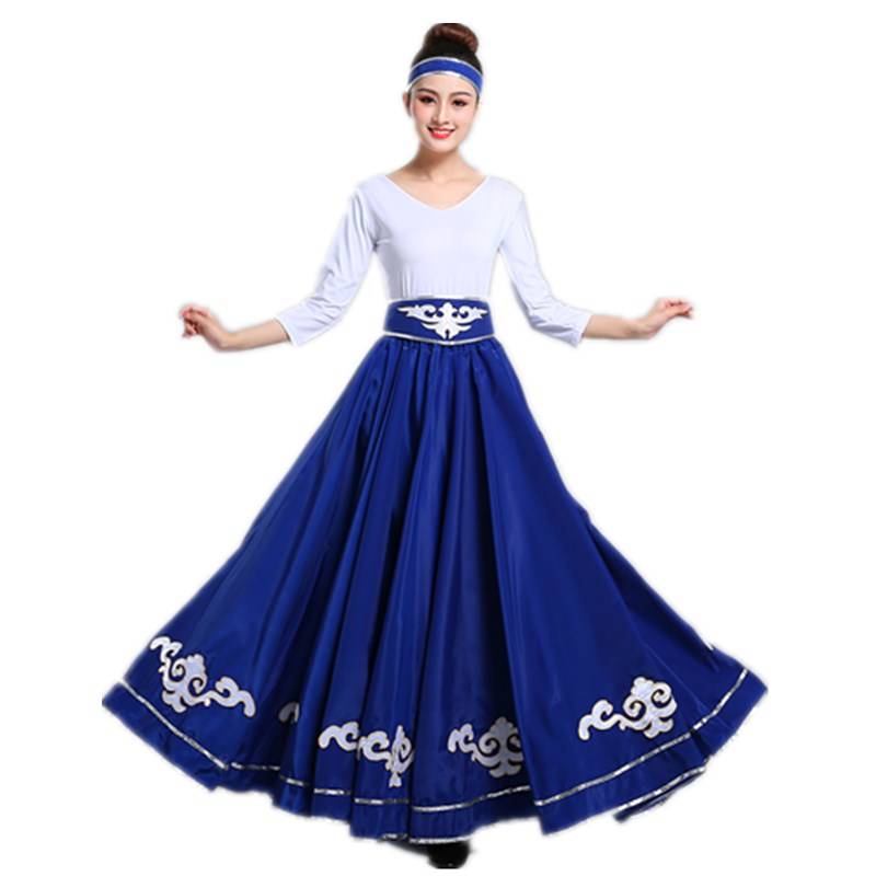 Mongol Dance Show dress girl, Mongolian Half-Lip dress practice, chorus chorus chorus