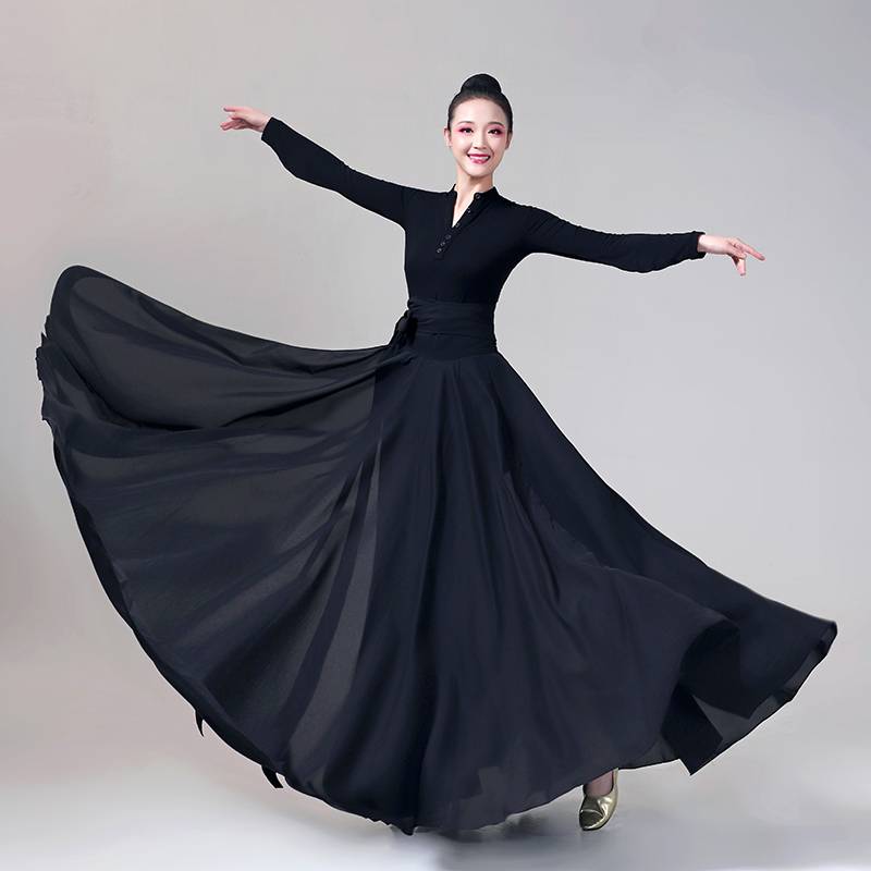 Mongolian Tibetan dance practice dress Xinjiang dance dress, one-size-style dress with a big-tip dress for a woman