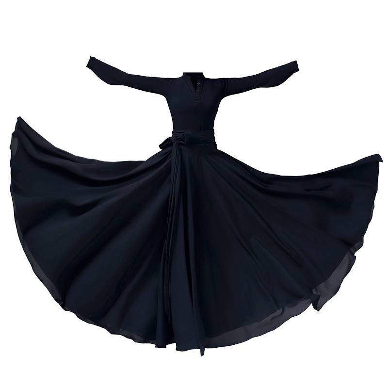 Mongolian Tibetan dance practice dress Xinjiang dance dress, one-size-style dress with a big-tip dress for a woman