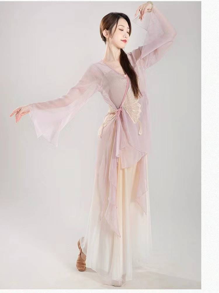 Classical dance service professional practice service national dance long chiffon yarn Chinese dance performance table acting test clothing clothing