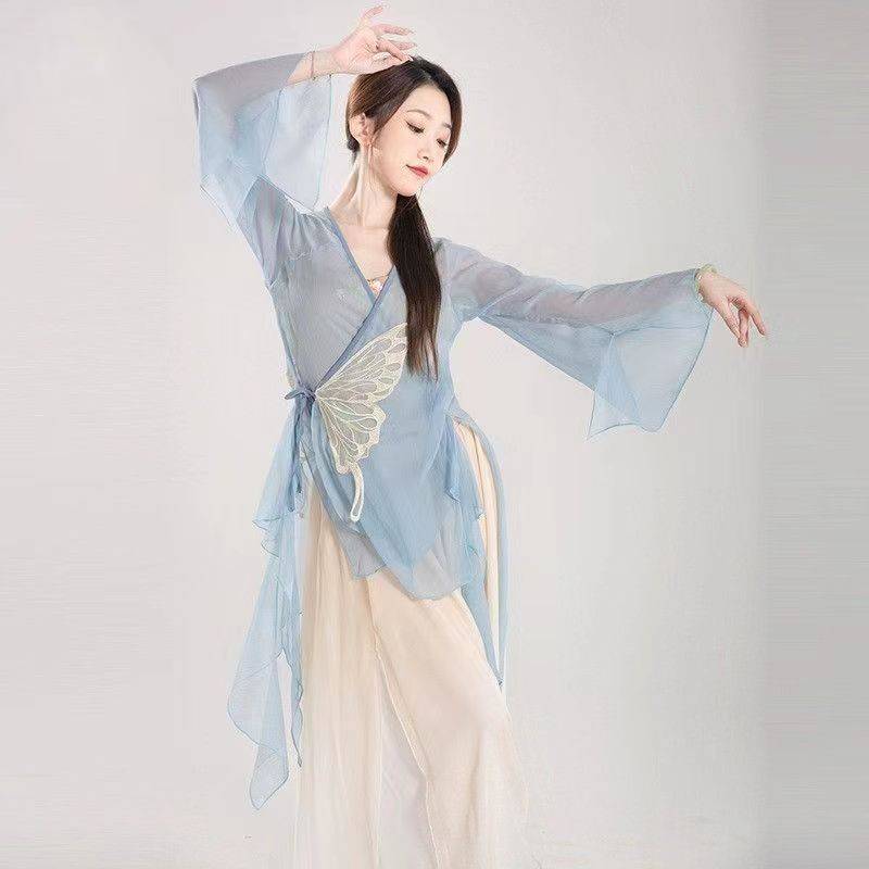 Classical dance service professional practice service national dance long chiffon yarn Chinese dance performance table acting test clothing clothing