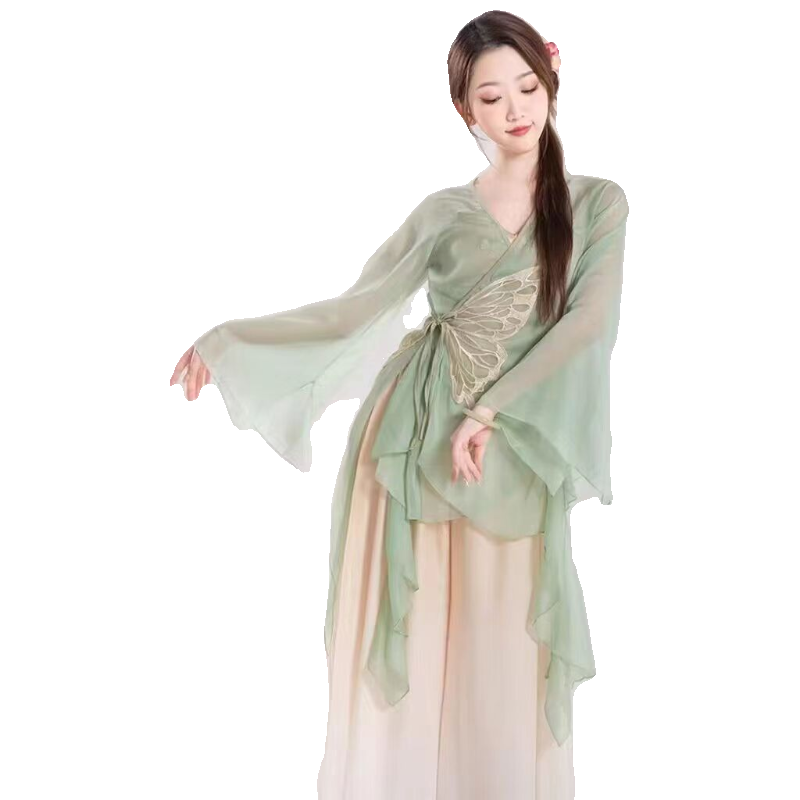 Classical dance service professional practice service national dance long chiffon yarn Chinese dance performance table acting test clothing clothing