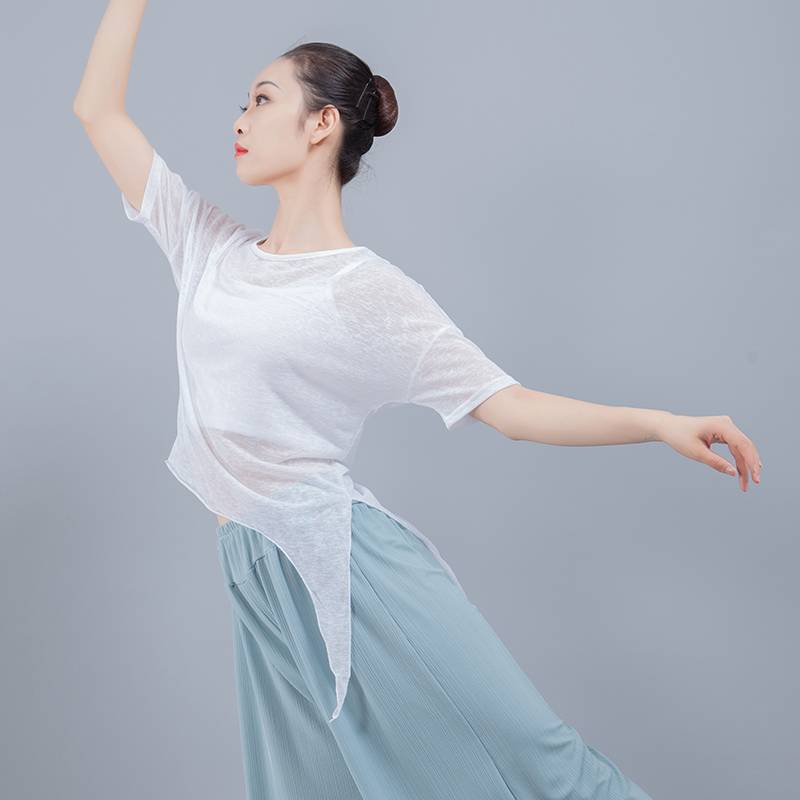 Bei Dance Modern Dance Practice Female Adult Summer Plaza Yoga Shape Dance Short Short Sleeve Nation