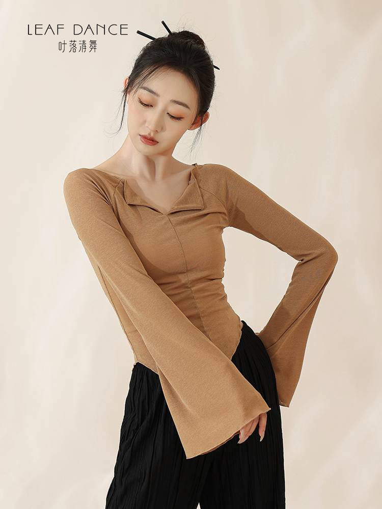 Ye Luo Qing Dance Classical Dance Practice Slim Slim Slim Long Sleeve Jacket Chinese Dance Nation's Permanent Moon Dance Dance Services