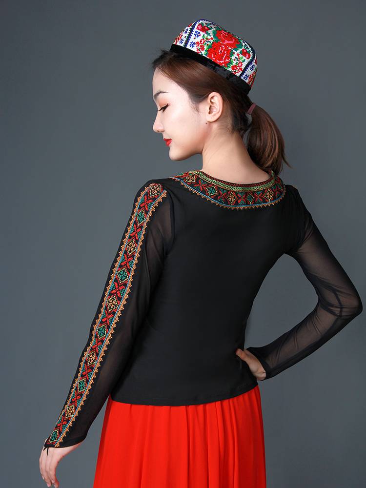 Quanjiang dance costumes for adult embroidery in national costumes