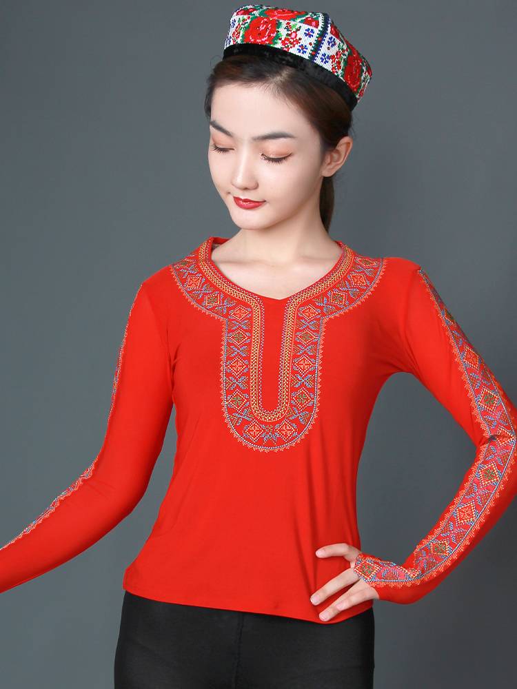 Quanjiang dance costumes for adult embroidery in national costumes