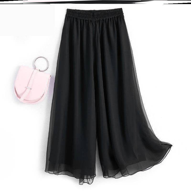 Classical dance pants chiffon Chinese style practice white gauze skirt summer Hanfu national dance performance clothes elegant