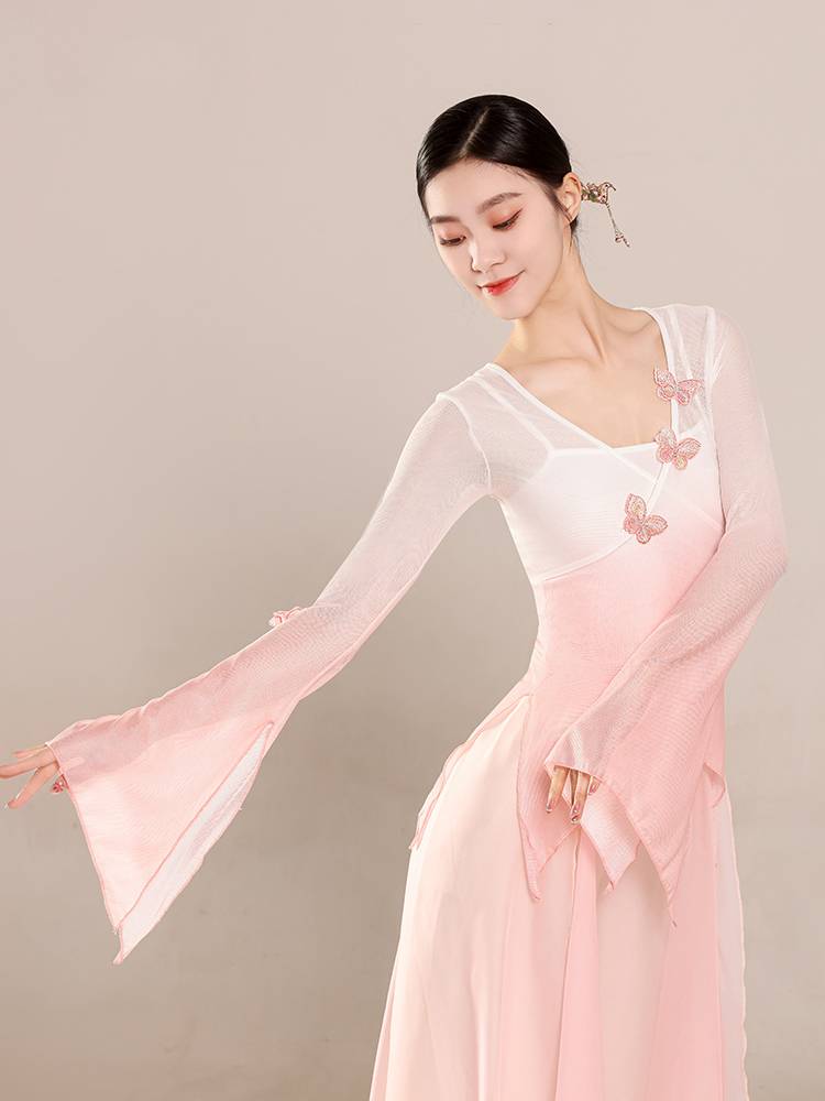 Classical Dance Gradm Bows Rhymes Yaosa Jacket Practice Clothing Pants Skirt Chinese Dance National Art Examination Clothing Set