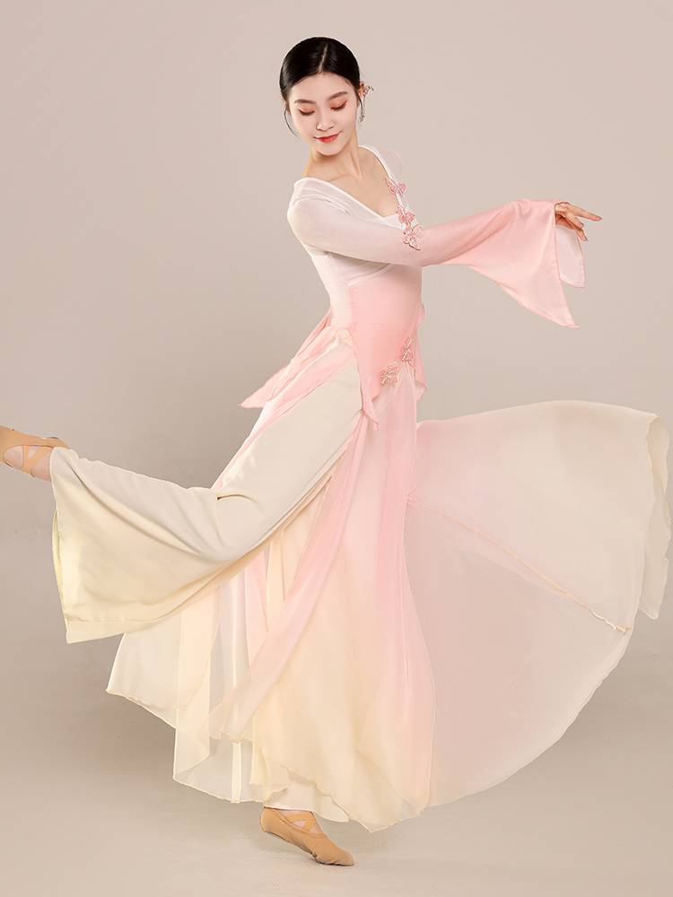 Classical Dance Gradm Bows Rhymes Yaosa Jacket Practice Clothing Pants Skirt Chinese Dance National Art Examination Clothing Set
