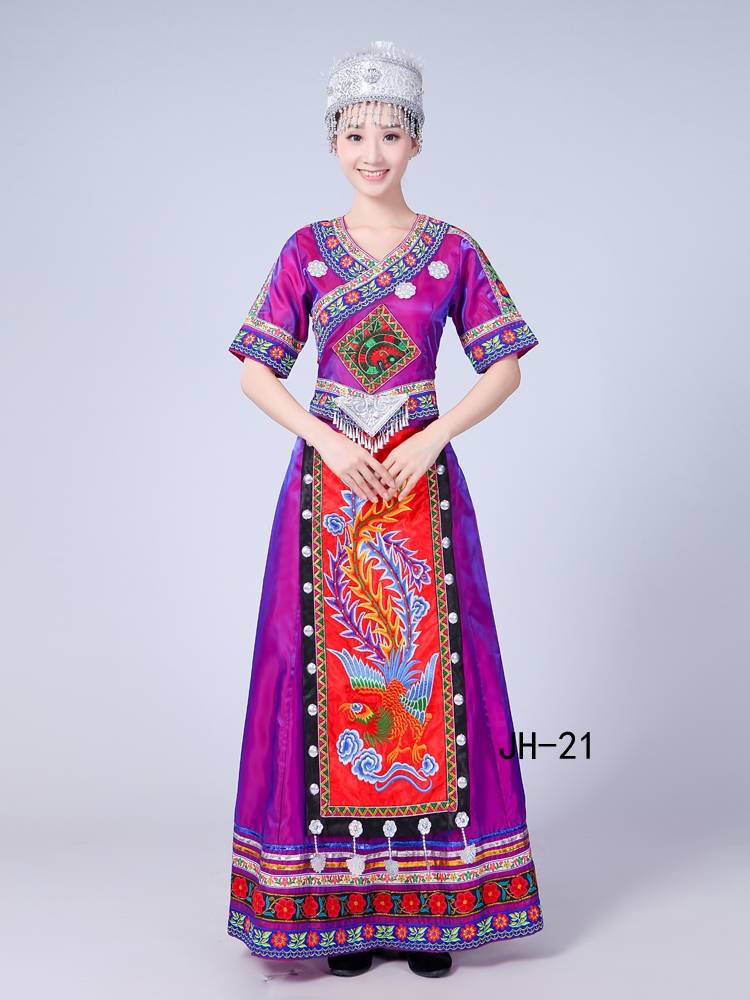 Miao clothing Yao people performed women in Yunnan Yi ethnic minorities, Zhuang Li Tu family dance clothing clothing