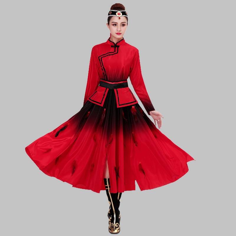 Mongol dance show for adult earth family Xinjiang dance for Tibetan water sleeve ethnic minorities