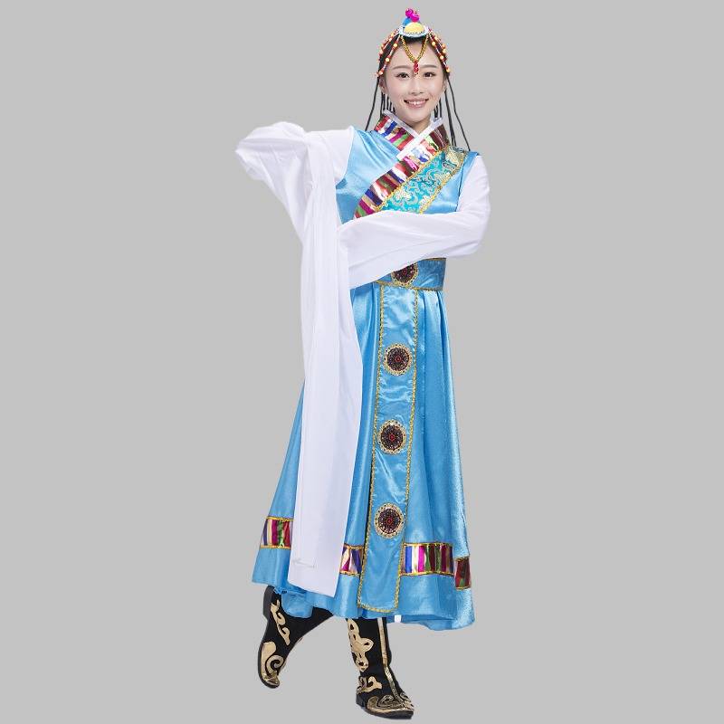 Mongol dance show for adult earth family Xinjiang dance for Tibetan water sleeve ethnic minorities