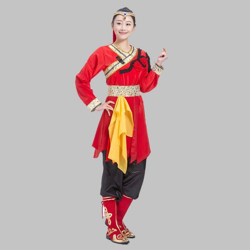 Mongol dance show for adult earth family Xinjiang dance for Tibetan water sleeve ethnic minorities