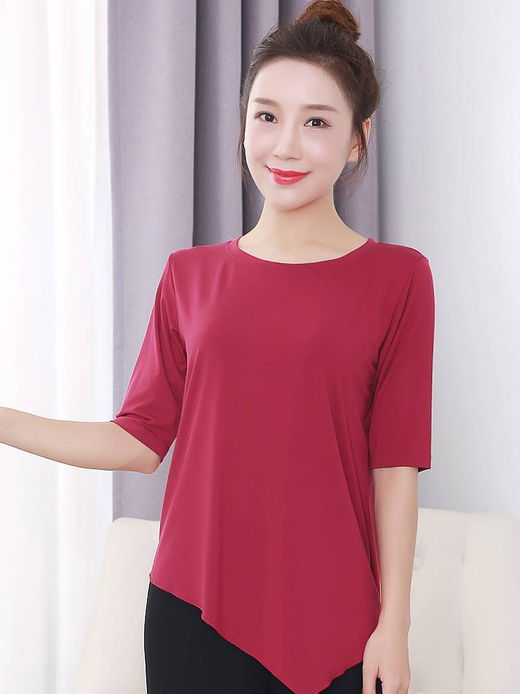 Dance service female Modal Modern Dance Server Loose Top Blaom wide -leg Pants Dance Set Ethnic Dance Practice Services