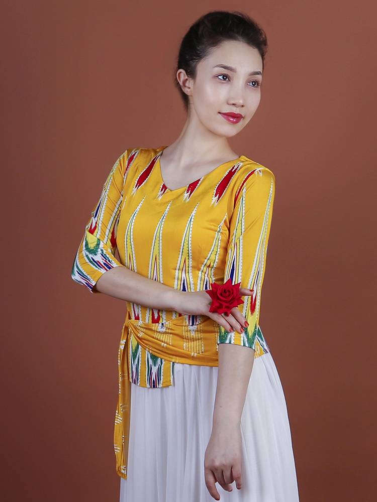 Xinjiang Dance Performance Service National Features Edryce Printing Seven Points Sleeve Clothing Victoria Plaza Dance Dance