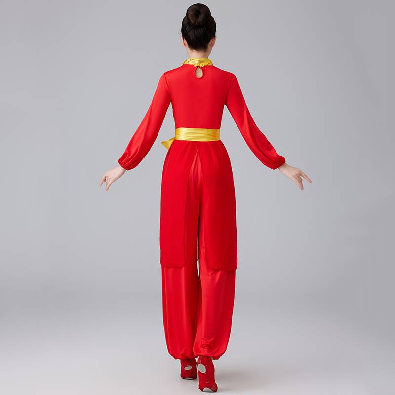 Drum service performance service female China style waist drum team red Happy Plaza dance dance clothing performance service national style