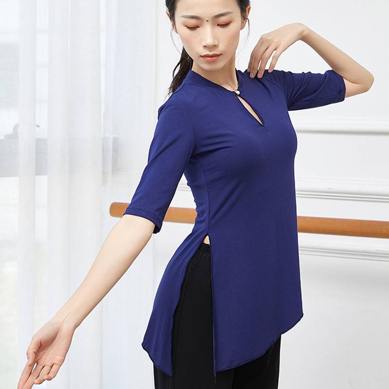 China Wind Leading Modal Dance Clothing Set Teacher Classical Ethnic Dance -shaped Top