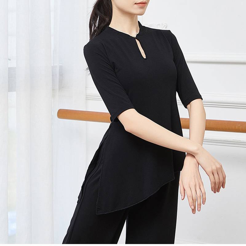 China Wind Leading Modal Dance Clothing Set Teacher Classical Ethnic Dance -shaped Top