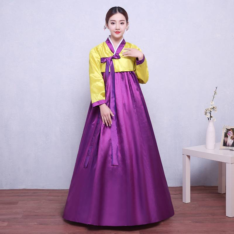 New improving Korean traditional lady's court wedding daily performance Hanbok Korean Korean national service dance Taiwanese costume