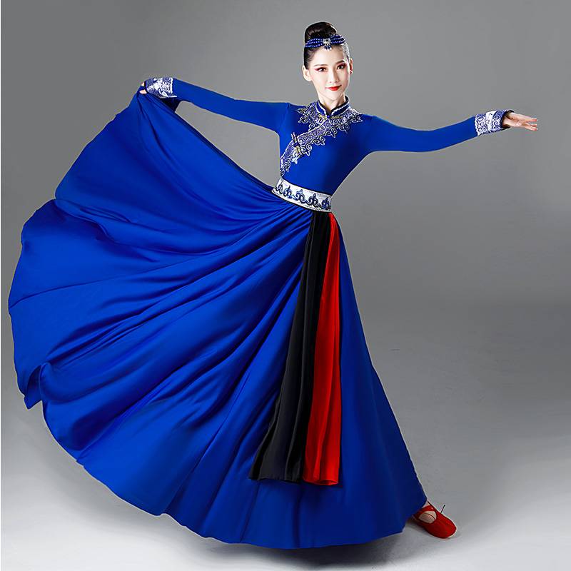 Mongol dance show dress, part-time dress for ethnic minorities, adult art examination, Mongolian dance costume