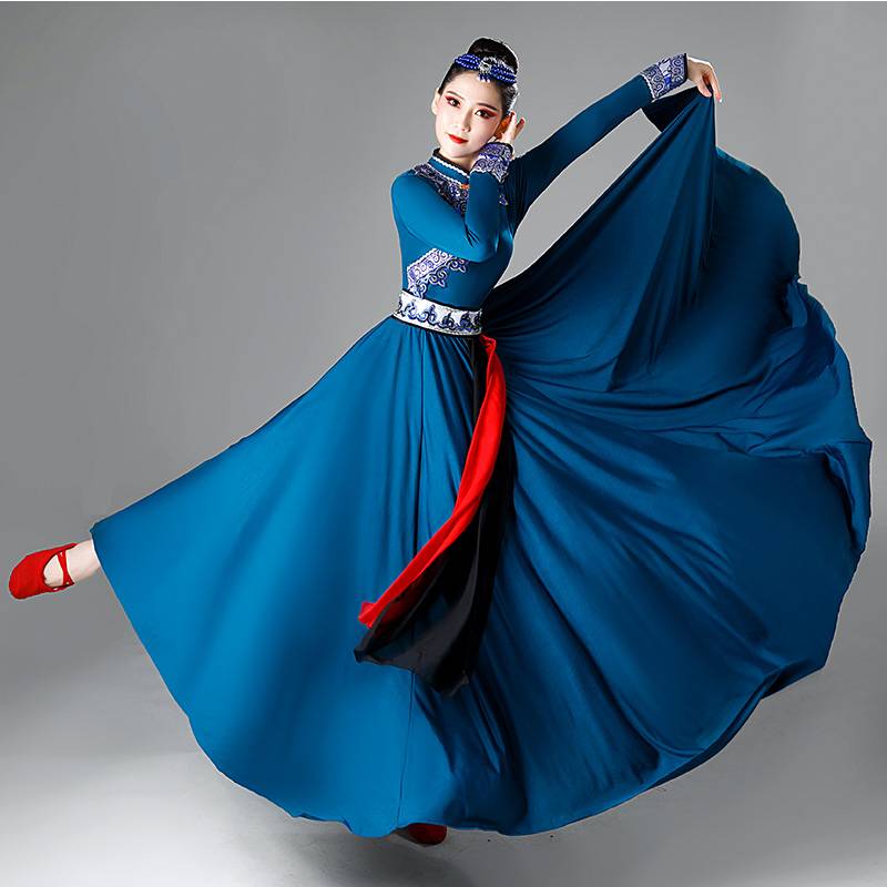 Mongol dance show dress, part-time dress for ethnic minorities, adult art examination, Mongolian dance costume