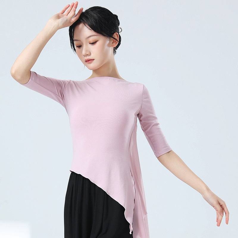 Modern dance exercise girl new dance clothing top Chinese dance classical dance adult floating veil finger clothing